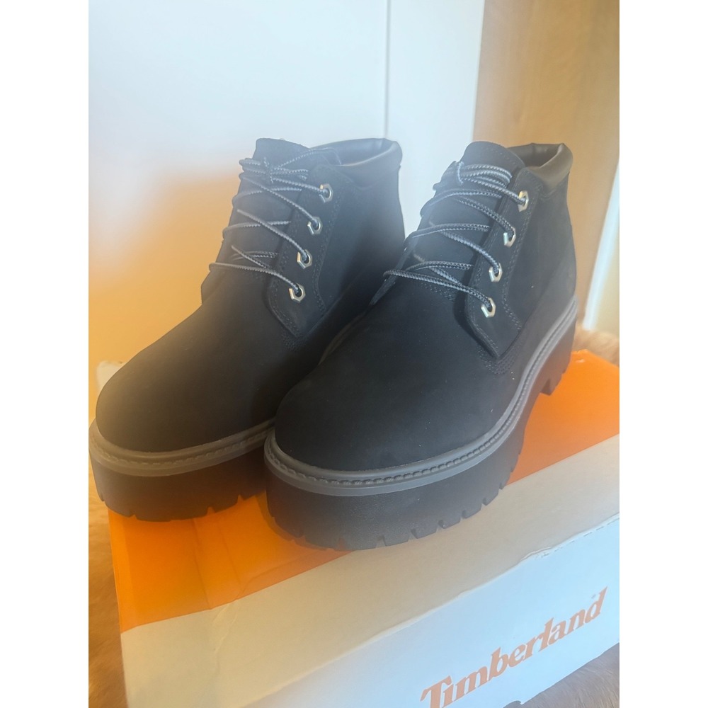 Women's 9.5 Timberland Stone Street Black Chukka Waterproof - NIB